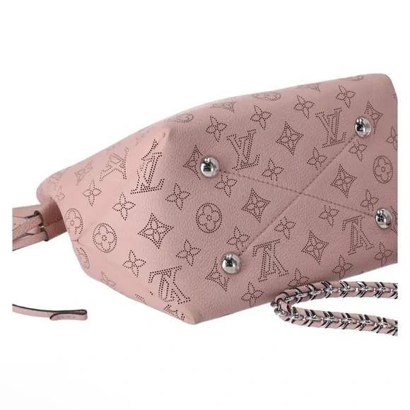 Louis Vuitton Bella Mahina Calf Leather Magnolia Pink Bucket Shoulder Bag M57068 - Picture 6 of 15